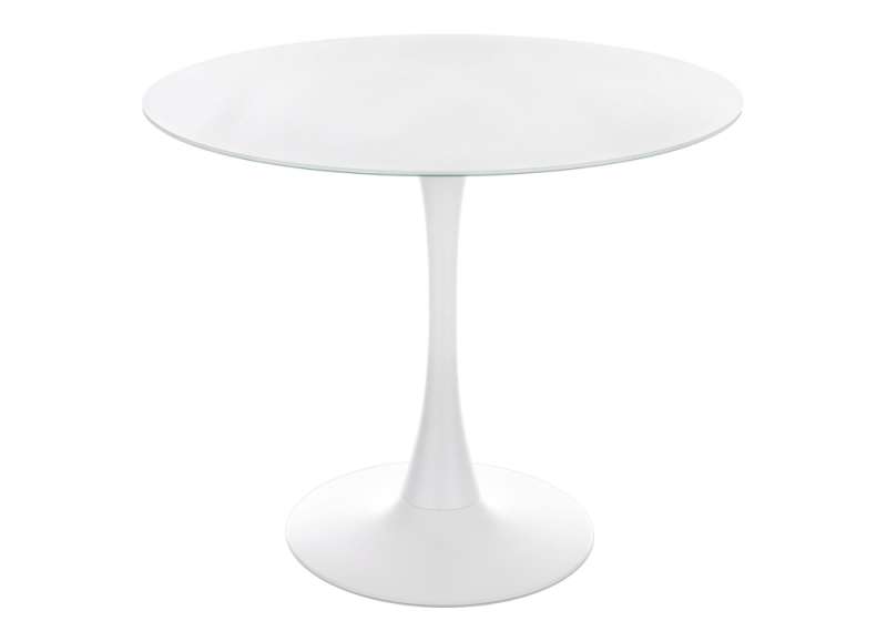 Стол стеклянный Tulip 90 white (90x90x73). 