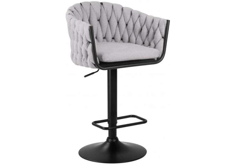 Барный стул 9690-LM Leon серый / черный (55x49x89). 