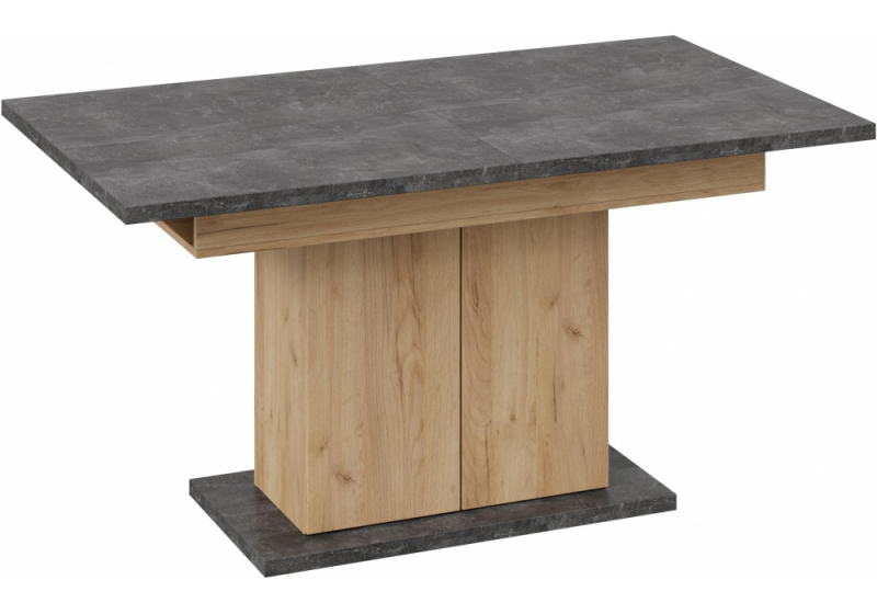 Стол деревянный Детройт Тип 1 дуб крафт золотой / ателье темное (85x77). 