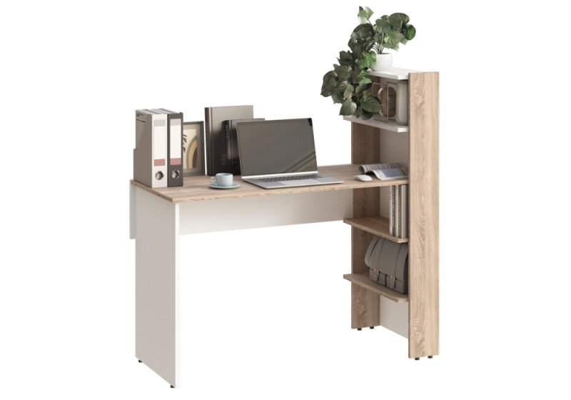 Компьютерный стол Арлет сонома / белый (53,4x122). 