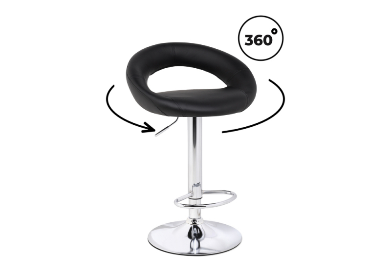 Барный стул Oazis black / chrome (51x50x77). 